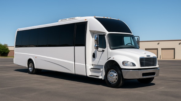 Exterior of Charter Bus Company Mentor's 15 Passenger Minibus in Mentor