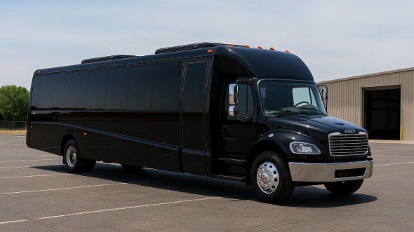 Exterior of Charter Bus Company Mentor's 25 Passenger Mini bus in Mentor