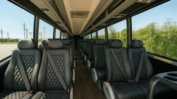 Interior of Charter Bus Company Mentor's 35 Passenger Minibus in Mentor