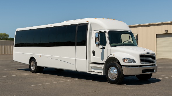 Exterior of Charter Bus Company Mentor's 35 Passenger Minibus in Mentor