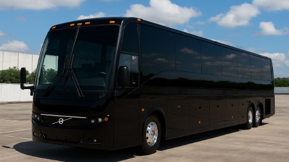 Exterior of Charter Bus Company Mentor's 50 Passenger Charter Bus in Mentor