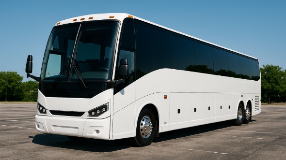 Exterior of Charter Bus Company Mentor's 55 Passenger Charter Bus in Mentor