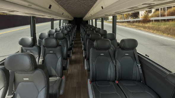 mentor 18 passenger minibus inside
