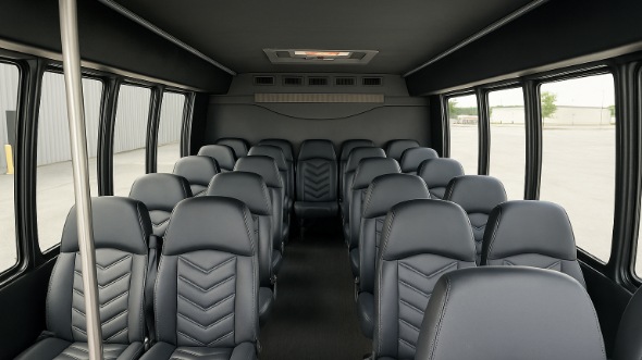 mentor 25 passenger minibus inside