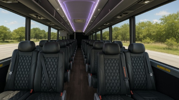 mentor 30 passenger minibus inside