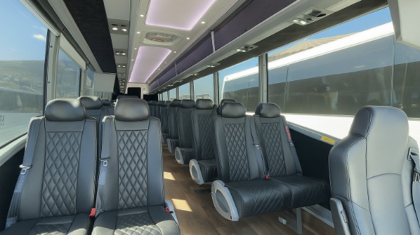 mentor 35 passenger minibus inside