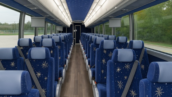 mentor 54 passenger charter bus inside