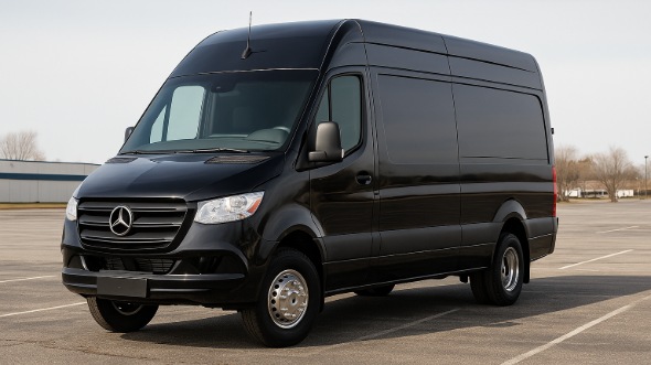 Exterior of Charter Bus Company Mentor's Sprinter Limo in Mentor